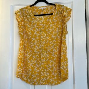 Stitch Fix Fun 2 Fun Yellow Blouse L